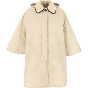 Brunello Cucinelli, Dames, Mantels, Beige, Maat: M Poliester,