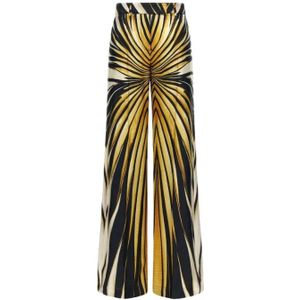 Roberto Cavalli, Dames, Broeken, Veelkleurig, Maat: L Zijde,