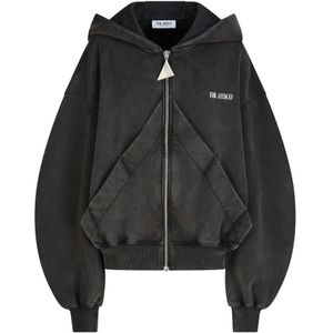 The Attico, Dames, Sweatshirts & Hoodies, Zwart, Maat: S