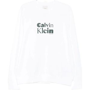 Calvin Klein, Heren, Sweatshirts & Hoodies, Wit, Maat: L