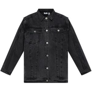 Adidas Originals - Denim Jack - Zwart - Oversized Stijl