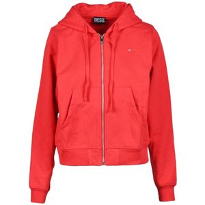 Diesel, Dames, Sweatshirts & Hoodies, Rood, Maat: XS Katoen,