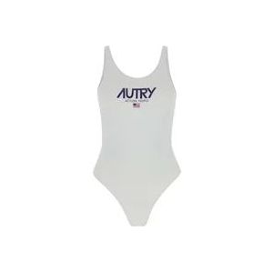 Autry Witte Stretch Nylon Badpak , White , Dames , Maat: XS