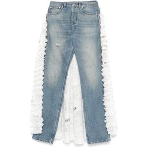 Moschino, Dames, Jeans, Blauw, Maat: XS Denim,