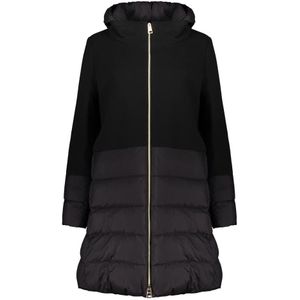 Herno, Dames, Mantels, Zwart, Maat: XL Wol,