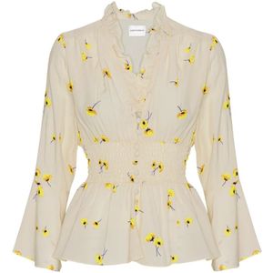 Americandreams, Dames, Blouses & Shirts, Beige, Maat: L