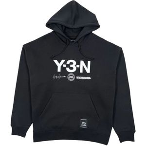 Y-3, Heren, Sweatshirts & Hoodies, Zwart, Maat: M Katoen,
