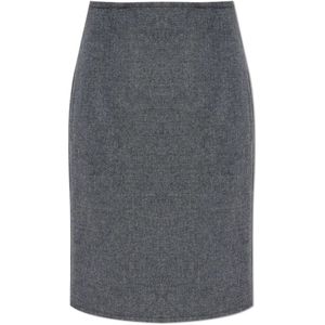 Dsquared2, Dames, Rokken, Grijs, Maat: 2XS Leer,