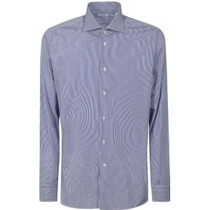Borriello Napoli, Heren, Overhemden, Blauw, Maat: 3XL Katoen,