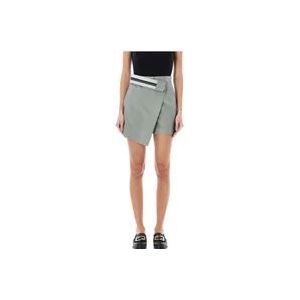 Fendi Hoge Taille Mohair Shadow Grey Shorts , Gray , Dames , Maat: 2XS