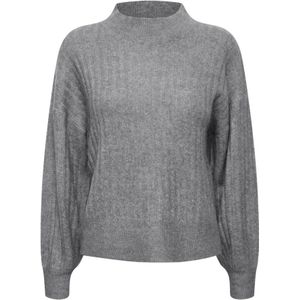 Ichi, Dames, Truien, Grijs, Maat: L Leer,