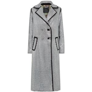 Philipp Plein, Dames, Mantels, Grijs, Maat: XS Viscose,