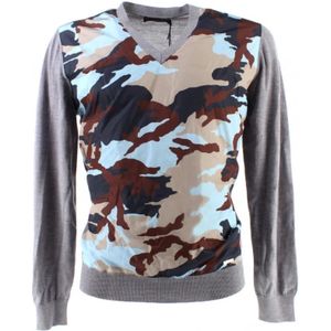 Dsquared2, Heren, Truien, Grijs, Maat: S Wol,