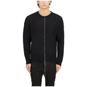 Isabel Benenato, Heren, Truien, Zwart, Maat: XL Wol,