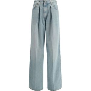 Haikure, Dames, Jeans, Blauw, Maat: W24 Katoen,