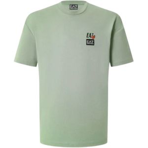 Emporio Armani Ea7, Heren, Tops, Groen, Maat: S