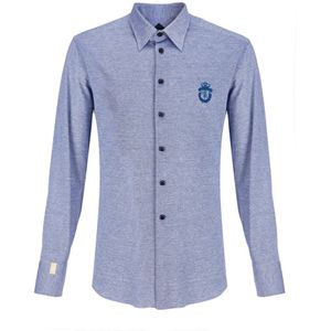 Billionaire, Heren, Overhemden, Blauw, Maat: XS Katoen,