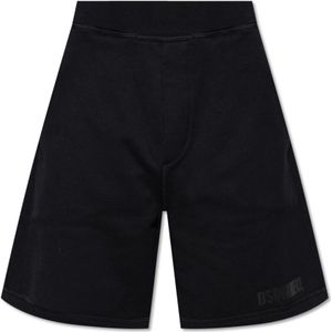 Dsquared2 Shorts met logo , Black , Heren , Maat: M