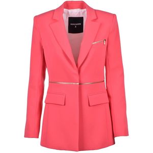 Patrizia Pepe, Dames, Jassen, Roze, Maat: XS Leer,