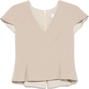 De Santis, Dames, Blouses & Shirts, Beige, Maat: L Viscose,