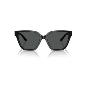Versace Vierkante zonnebril met metalen accenten , Black , Dames , Maat: 56 MM