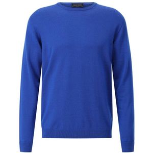 Roberto Collina, Heren, Truien, Blauw, Maat: 4XL Wol,
