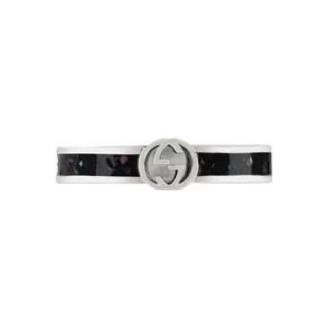 Gucci Interlocking G Ring , Gray , Dames , Maat: 55 MM