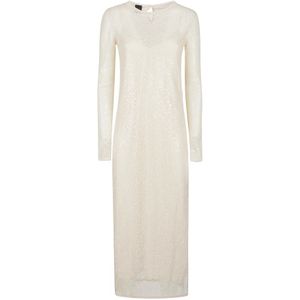 Pinko, Dames, Jurken, Beige, Maat: S Polyamide,