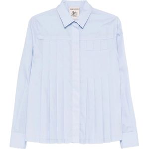 Semicouture, Dames, Blouses & Shirts, Blauw, Maat: XS