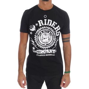 Frankie Morello, Heren, Tops, Zwart, Maat: S Katoen,