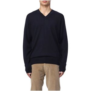 Paolo Pecora, Heren, Truien, Blauw, Maat: 2XL Wol,