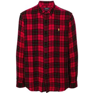 Ralph Lauren, Heren, Overhemden, Rood, Maat: XL Katoen,