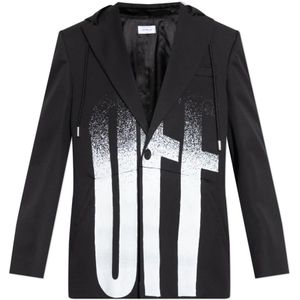 Off White, Heren, Jassen, Zwart, Maat: M Wol,