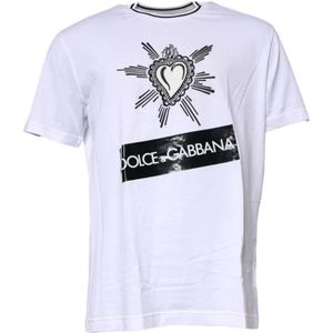 Dolce & Gabbana - Sacred Heart Graphic Tee - T-shirt - Wit
