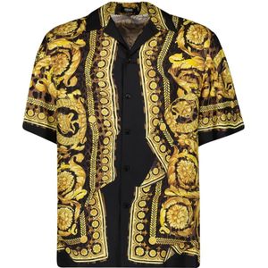 Versace, Heren, Overhemden, Veelkleurig, Maat: XL Zijde,
