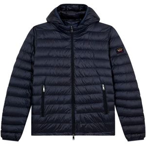 Paul & Shark - Jassen - Blauw - Nylon - Ultralichte Pufferjas met Capuchon