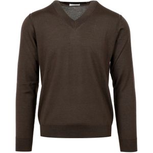 Paolo Pecora, Heren, Truien, Bruin, Maat: 2XL Wol,
