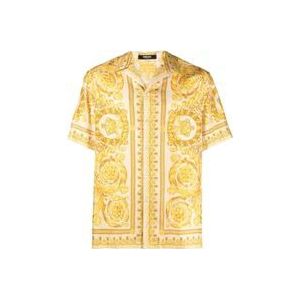 Versace Barocco-Print Zijden Overhemd , Multicolor , Heren , Maat: XL