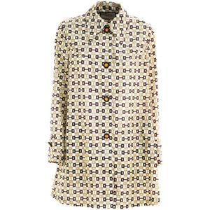 Gucci, Dames, Mantels, Beige, Maat: S Polyamide,