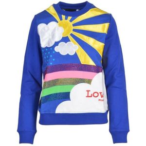 Love Moschino - Blauw Katoenen Sweatshirt - Dames