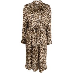 Twinset, Dames, Jurken, Bruin, Maat: S