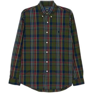 Polo Ralph Lauren, Heren, Overhemden, Groen, Maat: M Poliester,