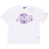 New Era - NBA Infill Logo Tee - T-shirt - Wit - Heren