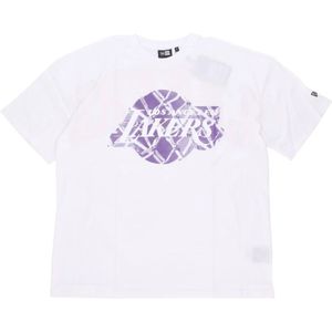 New Era - NBA Infill Logo Tee - T-shirt - Wit - Heren