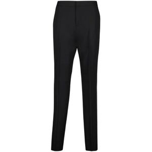 Versace, Heren, Broeken, Zwart, Maat: M Wol,