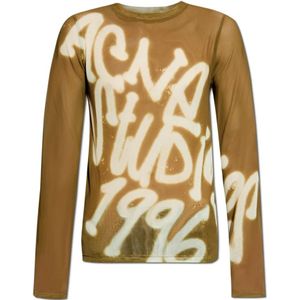 Acne Studios, Heren, Tops, Groen, Maat: L Poliester,