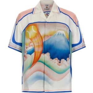 Casablanca, Heren, Overhemden, Veelkleurig, Maat: S Zijde,