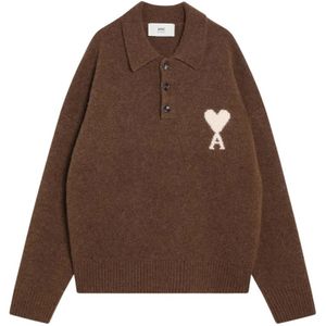 Ami Paris, Heren, Truien, Bruin, Maat: M Wol,