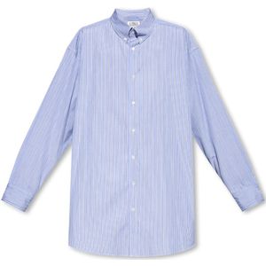 Maison Margiela, Heren, Overhemden, Blauw, Maat: XS Katoen,