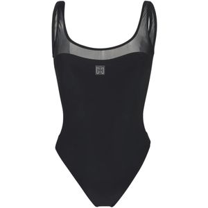 Tory Burch, Dames, Badkleding, Zwart, Maat: S Nylon,